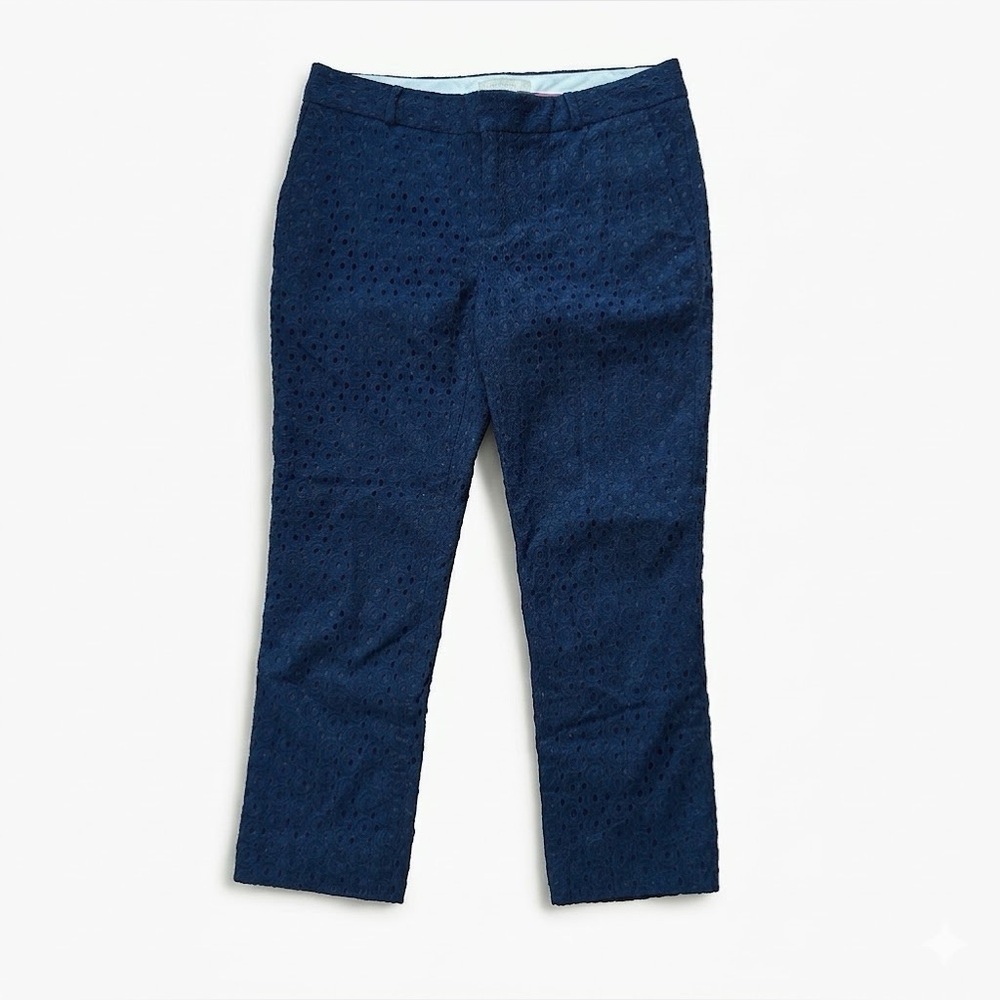 Banana Republic Navy Blue Eyelet Hampton Pant Size 6